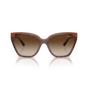 Oversized Havana Solbriller Brun Gradient