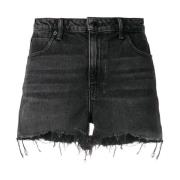 Grå Aldret Denim Shorts