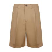 Beige Bermuda Shorts med Dobbel Gullstjerne