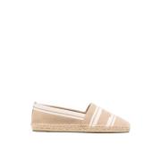 Jacquard Logo Espadrilles i Cammello/Ash White