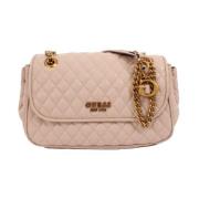 Nude Cross Body Veske med Flere Rom