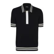 Monogrammønstret jacquard poloskjorte