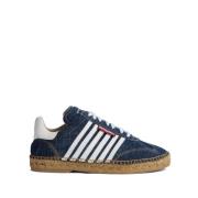 Denim Espadrilles Flate Sko