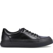 Svarte Skinn Sneakers for Menn