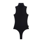 Sort høyhalset bodysuit