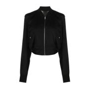 Reversibel Svart Cropped Flight Bomber