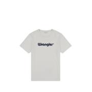 Hvit Wrangler Logo Tee T Skjorter H