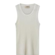 Mmrelena RIB Knit Ullsinglet - Off-White