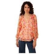 Octavia Silk-Rayon Blouse - Orange