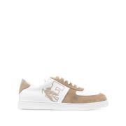 Beige Skinn Casual Sneakers