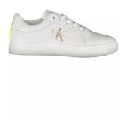 Hvit Polyester Sneaker med Logo Print