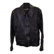 Pre-owned Leather outerwear