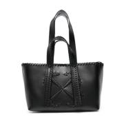 Svart Tote Bag med Arrows Design