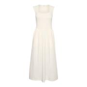 Feminin Firkantet Hals Kjole Whisper White