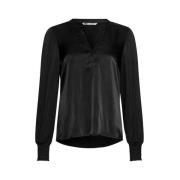 Pollipop Bluse MED Silkefront - Svart