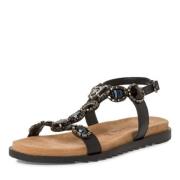 Strass Sandal med Dekorative Steiner