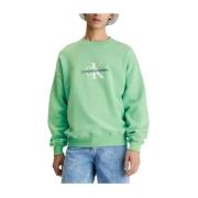 Oversized Monologo Sweatshirt med rund hals