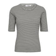 Stripet Rib Tee T-Skjorte