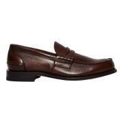 Brun skinnloafer