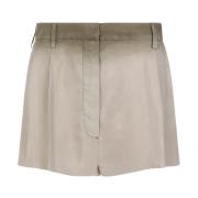 Beige Silke Gradient Shorts