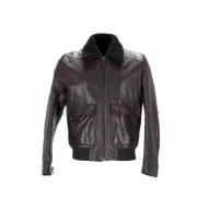 Pre-owned Leather outerwear