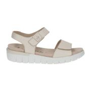 Beige Casual Open Flate Sandaler