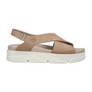 Beige Åpne Casual Flate Sandaler