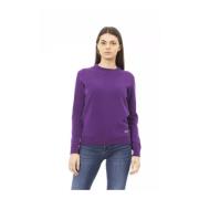 Stilig Lilla Ull Crewneck Sweater