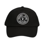 Svart Bomull Logo Cap