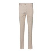 Beige Ull Skreddersydd Bukse Slim Fit