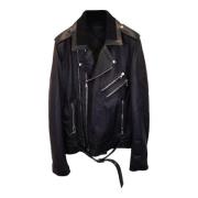 Pre-owned Leather outerwear