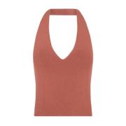 Silke Tussah Halter Topp Laks