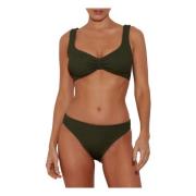 Rynket Metallic Bikini - Khaki