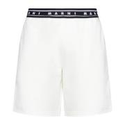 Logo-Print Elastisk Midjeshorts