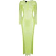 Glitrende Diamant Mesh Maxi Kjole