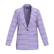 Donna Blazer med All-Over Print