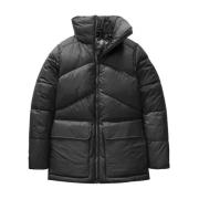 Fjærlett Svart Parka for Kvinner