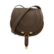 Brun Skinn Crossbody Veske