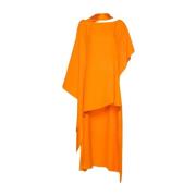 Hav Orange Kaftan Kaldskulder Kjole