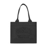 Mørk Grå Canvas Tote Bag