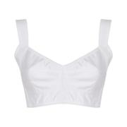 Hvit Heart Neckline Band Top