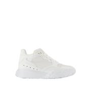 Hvite Skinn Court Sneakers