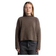 Yak Funnelneck Sweater - Dark Taupe Melange