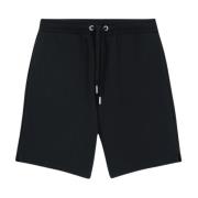 Økologisk Bomull Svart Fleece Shorts