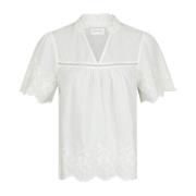 Brodert Bluse Off White