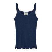 Navy Pointella Trille Top T-Shirt