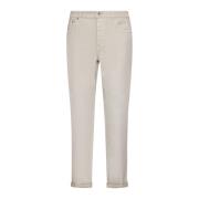 Hvit Stretch Denim Straight Leg Jeans