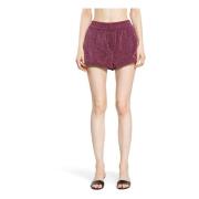 Lurex Nylon Elastisk Midje Shorts