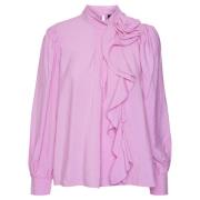 Frill Top Bluse i Rosa