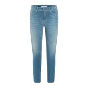 Cropped Denim Wash Jeans